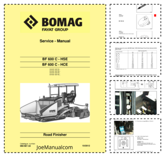 BOMAG BF600C HSE HCE ROad Finisher Service Manual v10.2012