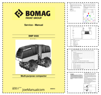 BOMAG BMP 8500 Multi-purpose Compactor Service Manual v08.2012