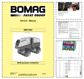 BOMAG BMP 8500 Multi-purpose Compactor Service Manual v12.2012
