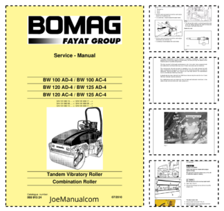 BOMAG BW100 120 125 AD-4 AC-4 Tandem Vibratory Roller Service Manual v07.2010