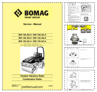 BOMAG BW100 BW120 AD-4 AC-4 Vibratory Roller Service Manual v12.2012