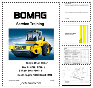 BOMAG BW213 BW214 DH PDH-4 Single Drum Roller Service Training Manual v01.2005
