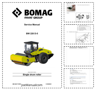 BOMAG BW220 D-5 Single Drum Roller Service Manual v05.2021