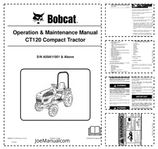 Bobcat CT120 Compact Tractor Operation and Maintenance Manual A59A11001 and Above