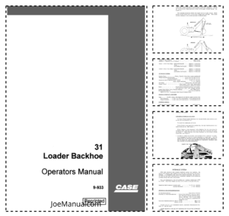 CASE 31 Loader Backhoe Operators Manual 9-933
