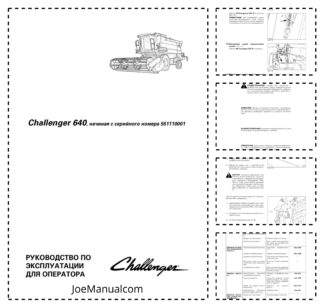 Challenger 650 Combine Harvester Operators Manual SN 551110001 and UP RU