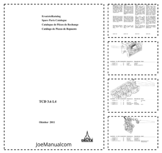 Deutz TCD 3.6 L4 Engine Parts Catalog 2011