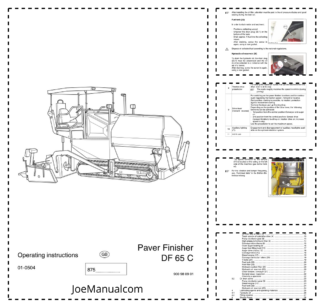 Dynapac DF65C Paver Finisher Operation Manual v01-0504