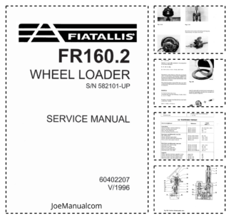Fiatallis Hitachi FR160.2 Wheel Loader Service Manual SN 582101 and UP v1996