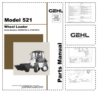 GEHL 521 Wheel Loader Parts Catalog SN 302000162 to 312010012 v.B 2008