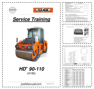 HAMM HD 90-110 H185 Roller Service Training Manual