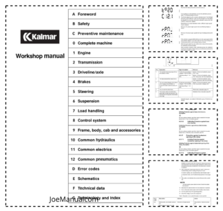 Kalmar DCE 90-180 70-32E3 70-35E4 2006- Container Handler Workshop Manual