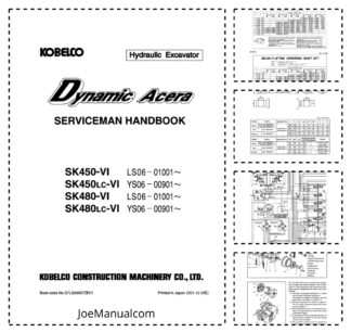 Kobelco SK450 SK480 LC-VI Excavator Service Manual