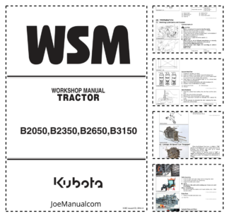 Kubota B2050 B2350 B2650 B3150 Tractor Workshop Manual