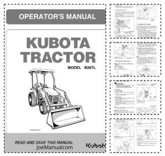 Kubota B26TL Tractor Operators Manual