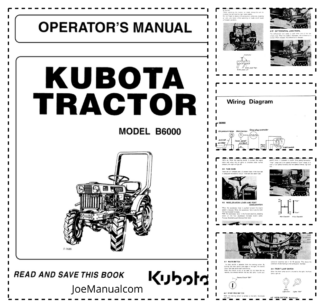 Kubota B6000 Tractor Operators Manual