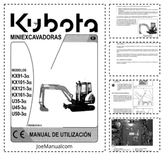 Kubota KX91-3 101-3 121-3 161-3 U35-3 U45-3 U50-3 Alfa Excavator Operators Manual ES