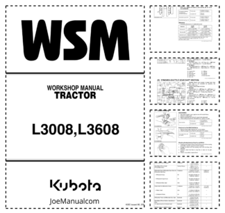 Kubota L3008 L3608 Tractor Workshop Manual