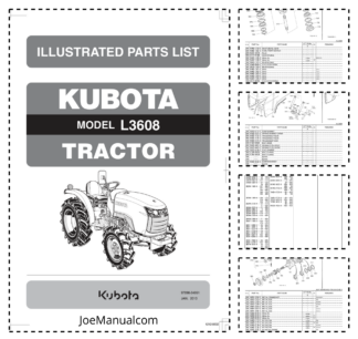 Kubota L3608 Tractor Parts Catalog