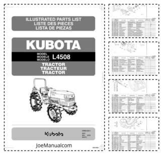 Kubota L4508 Tractor Parts Catalog