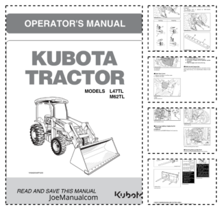 Kubota L47TL M62TL Tractor Operators Manual