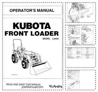 Kubota LA434 Front Loader Operators Manual
