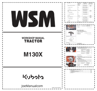 Kubota M130X Tractor Workshop Manual