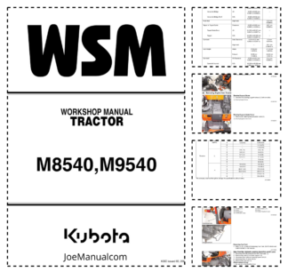 Kubota M8540 M9540 Tractor Workshop Manual