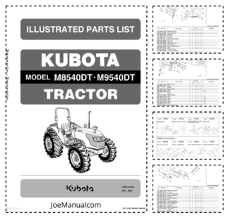 Kubota M8540DT M9540DT Tractor Parts Catalog