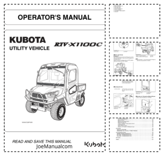 Kubota RTV-X1100C Utility Vehicle Operators Manual