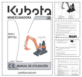 Kubota U17-3 Alfa Excavator Operators Manual ES