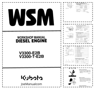 Kubota V3300-E2B V3300-T-E2B Engine Workshop Manual
