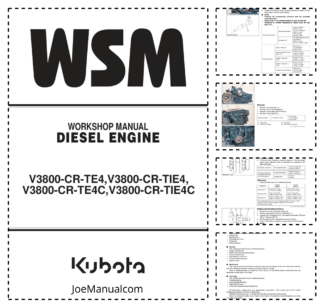 Kubota V3800 CR TE4 TIE4 TE4C TIE4C Engine Workshop Manual