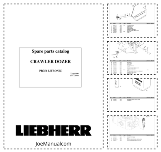 Liebherr PR 754 Litronic Type 990 Crawler Dozer Parts Catalog SN 12000 and UP