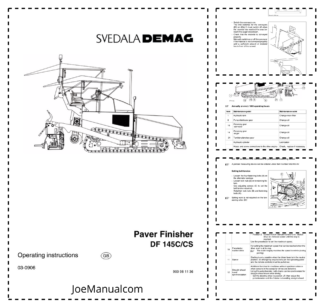 Svedala DEMAG DF145C CS Paver Finisher Operating Manual v03-0906