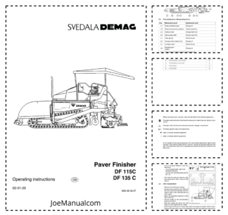 Svedala Demag DF115C DF135C Paver Finisher Operation Manual v02-01.03
