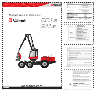 Valmet 901.3 911.3 Harvester Service Manual RU
