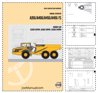 Volvo A35G A40G A45G A45G FS Articulated Truck Operators Manual