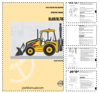 Volvo BL61B BL71B Backhoe Loader Operators Manual