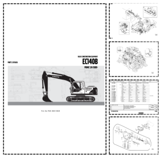 Volvo EC140B Excavator Parts Catalog SN 15001 and UP