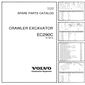 Volvo EC290C Excavator Parts Catalog SN 110001 and UP