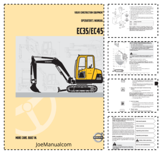 Volvo EC35 EC45 Excavators Operators Manual