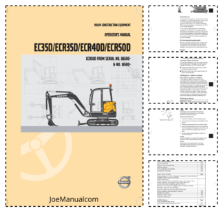 Volvo EC35D ECR35D ECR40D ECR50D Excavator Operators Manual SN from 06500- 16500-