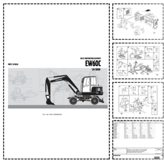 Volvo EW60C Excavator Parts Catalog SN 110001 and UP