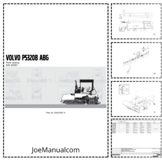 Volvo P5320B ABG Paver Parts Catalog SN 50001 and UP