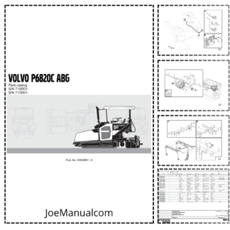 Volvo P6820C ABG Paver Parts Catalog SN 716001 715001 and UP