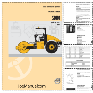 Volvo SD110 Roller Operators Manual SN 52332 58801 and UP