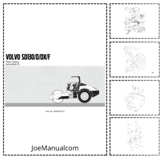 Volvo SD130 D DX F Roller Parts Catalog SN 600012 and UP