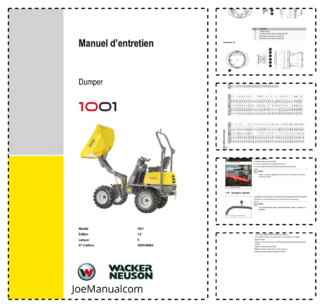 Wacker Neuson 1001 Dumper Operators Manual v1.6 FR
