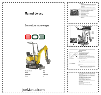 Wacker Neuson 803 Excavator Operators Manual v3.2 ES